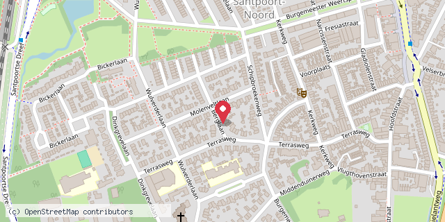 Een kaart met de locatie van 't Berghuisje