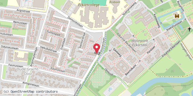 Een kaart met de locatie van 't Drempeltje