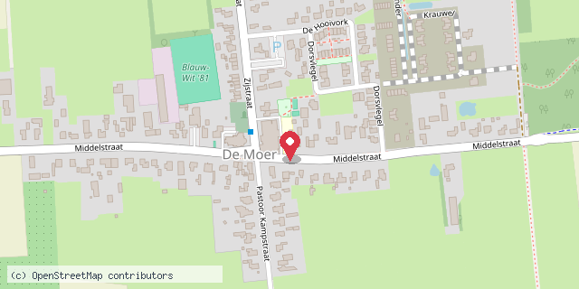 Een kaart met de locatie van 't Starterke