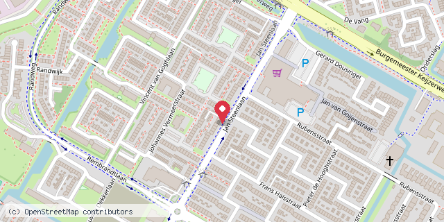 Een kaart met de locatie van 't Wurmpie Papendrecht