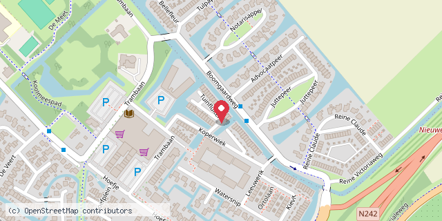Een kaart met de locatie van ’t Snuffel