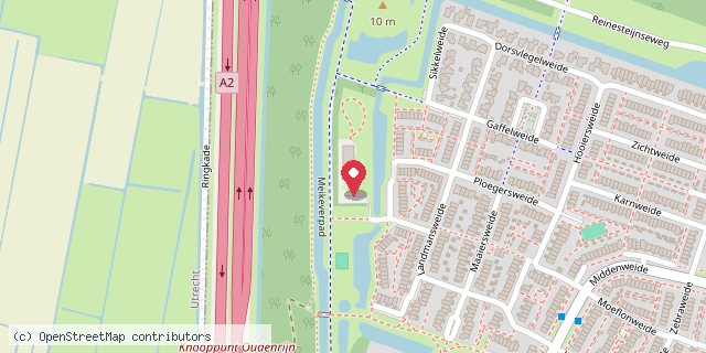 Een kaart met de locatie van Activiteitenplein Bouwgein
