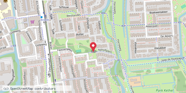 Een kaart met de locatie van Alliantie