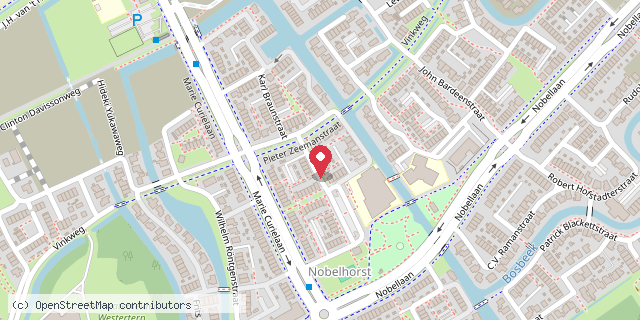 Een kaart met de locatie van Almere Nobelhorst