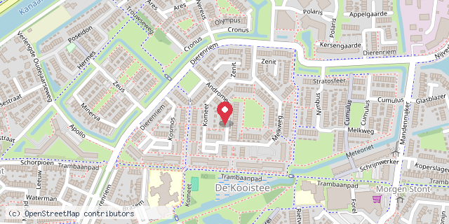 Een kaart met de locatie van Andromeda 12