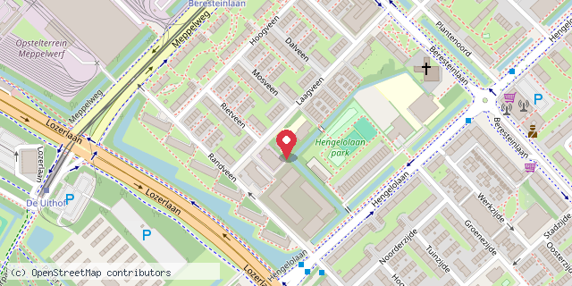 Een kaart met de locatie van Anne Frankschool Laagveen