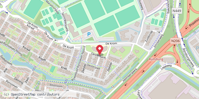 Een kaart met de locatie van Auris de Parels