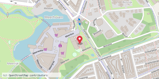 Een kaart met de locatie van Basisschool De Startbaan