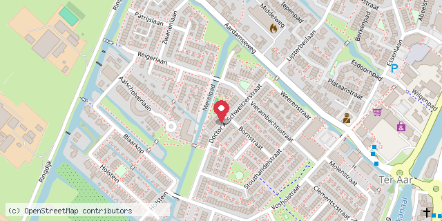 Een kaart met de locatie van Basisschool De Vosseschans