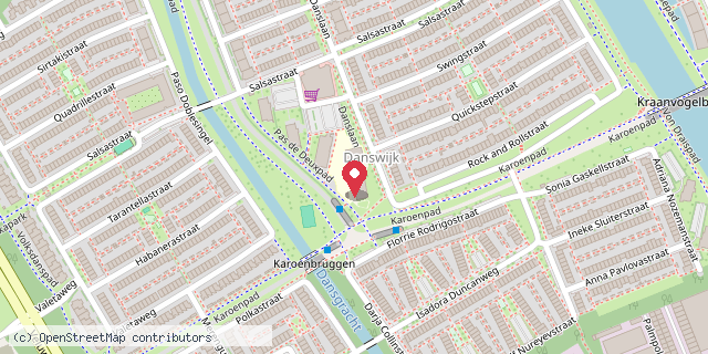 Een kaart met de locatie van Basisschool de Zevensprong