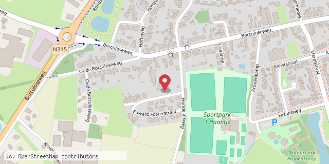 Een kaart met de locatie van Basisschool Kisveld