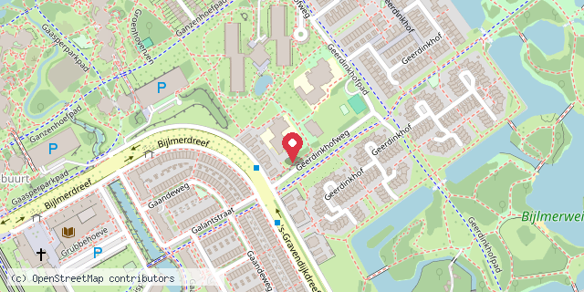 Een kaart met de locatie van Basisschool Samenspel