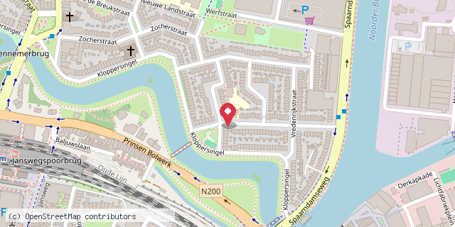 Een kaart met de locatie van Basisschool Willem van Oranje