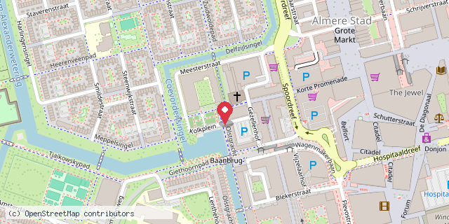 Een kaart met de locatie van BC Kolkzicht