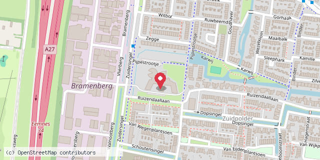 Een kaart met de locatie van BEL Minibieb