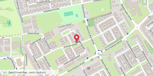 Een kaart met de locatie van Belfort Logopediepraktijk Cornelussen