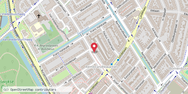 Een kaart met de locatie van Biebolien