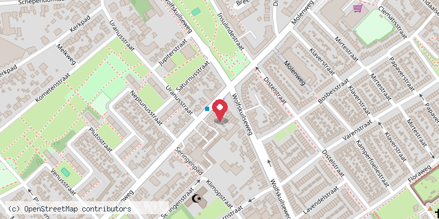 Een kaart met de locatie van Bij Bosshardt