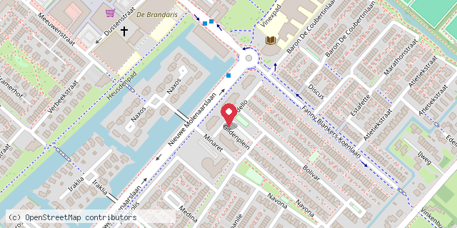 Een kaart met de locatie van Bleekers Leestafeltje