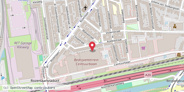 Een kaart met de locatie van Boekenhuis Azaleastraat
