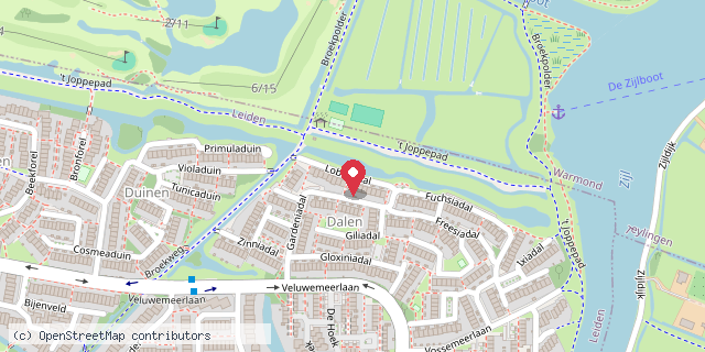 Een kaart met de locatie van Boekentuin