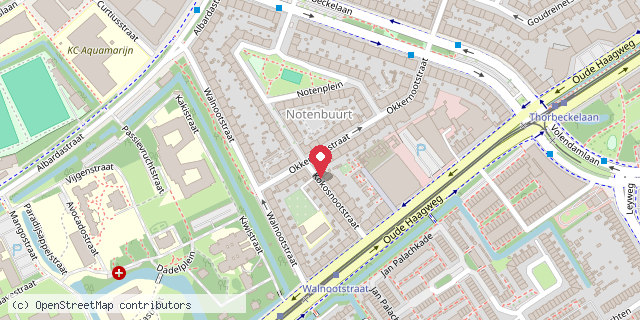 Een kaart met de locatie van Boekenworm