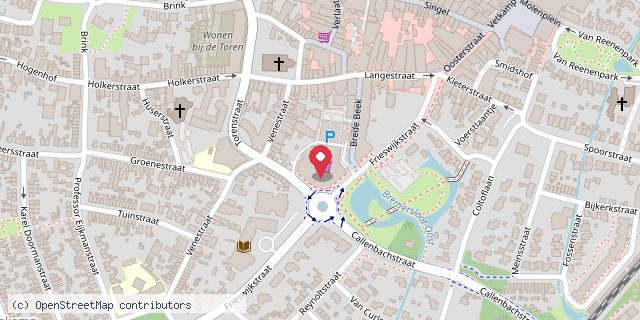Een kaart met de locatie van Boni