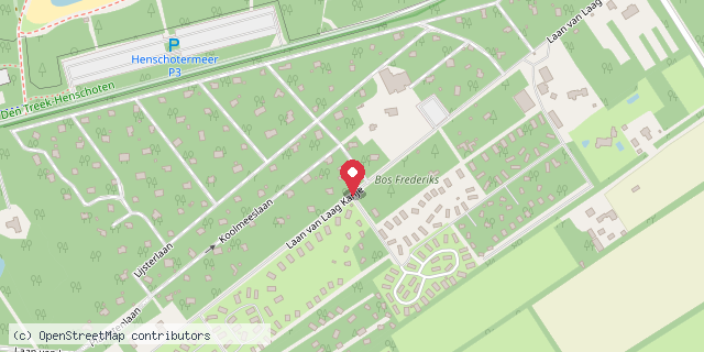Een kaart met de locatie van Bos Bieb Maarn