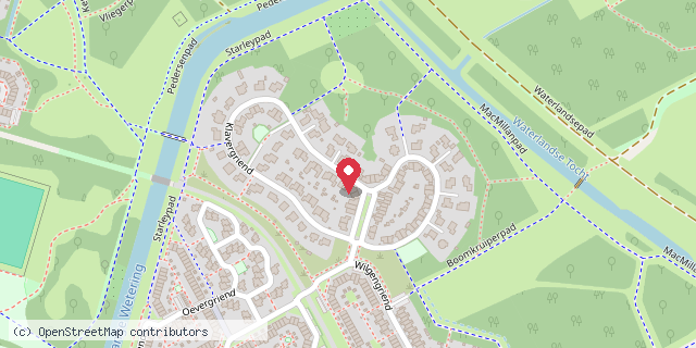 Een kaart met de locatie van Buurt-Bieb