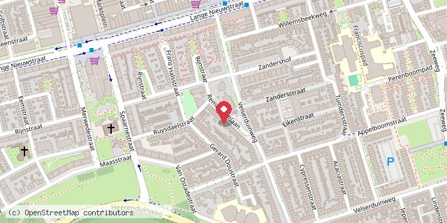 Een kaart met de locatie van Buurtbieb de Goede Herder