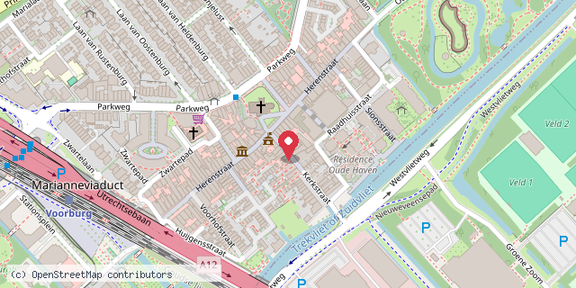 Een kaart met de locatie van Buurtbieb Rijswijk (GLD)