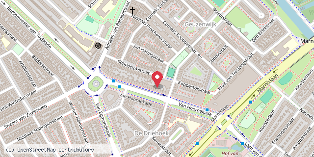 Een kaart met de locatie van BuurtBieb Zuilen
