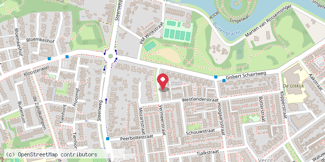 Een kaart met de locatie van Buurtbiebje