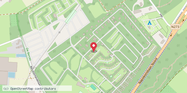 Een kaart met de locatie van camping de Berckt