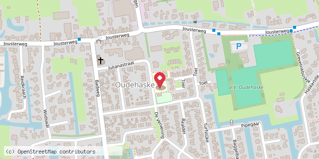 Een kaart met de locatie van CBS de Tarissing
