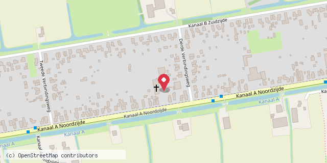 Een kaart met de locatie van CBS de Triangel