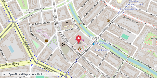 Een kaart met de locatie van CJG Noord