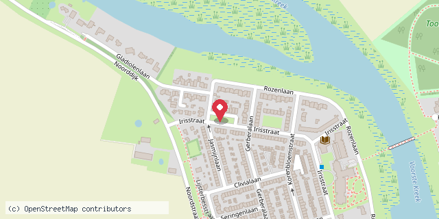 Een kaart met de locatie van Cootjes Mini Bieb