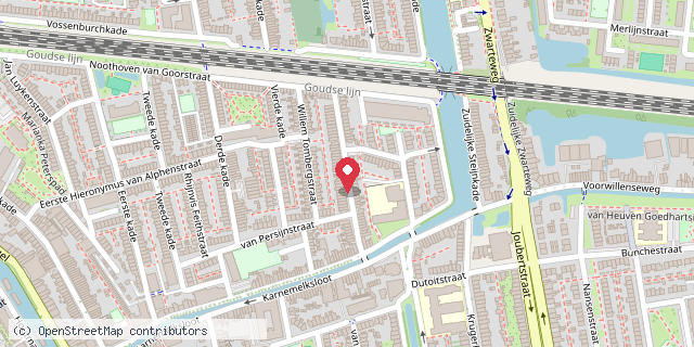 Een kaart met de locatie van Cornelis Ketelstraat Gouda