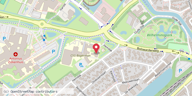 Een kaart met de locatie van Csg Bogerman