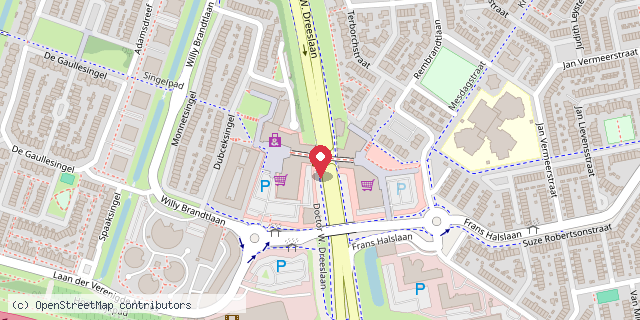 Een kaart met de locatie van Cultura Stadspoort