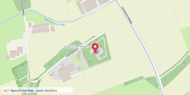 Een kaart met de locatie van D'n Hoef