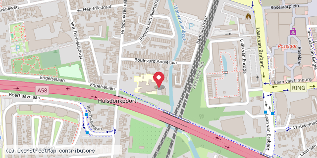 Een kaart met de locatie van De Blokwei