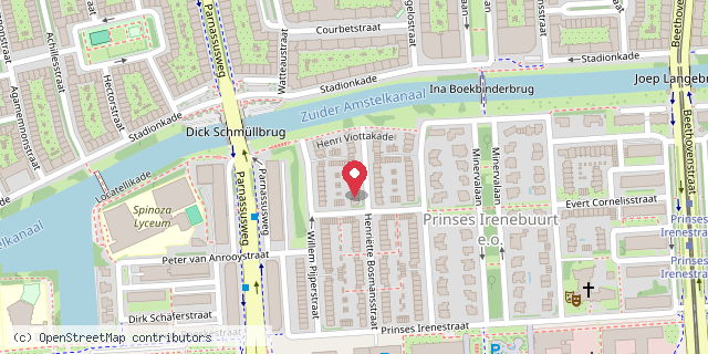 Een kaart met de locatie van De boeken van Henriette