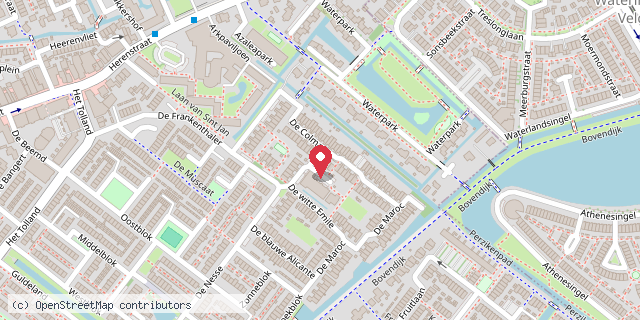 Een kaart met de locatie van De boekenkas