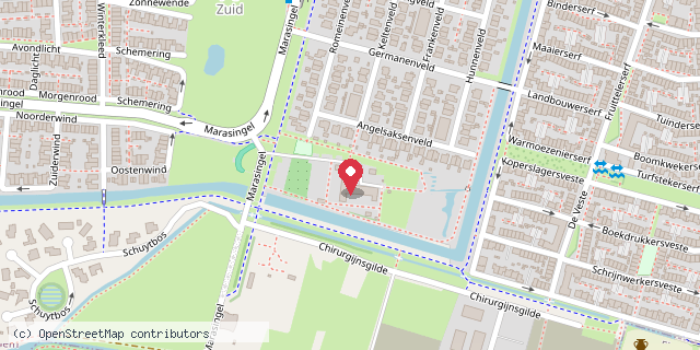 Een kaart met de locatie van De Buitenplaats
