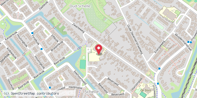 Een kaart met de locatie van De Ichtus