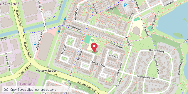 Een kaart met de locatie van De Kameleon