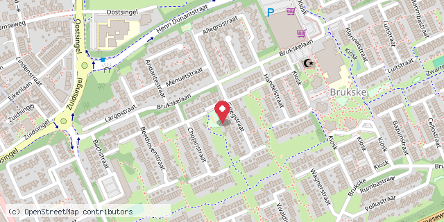 Een kaart met de locatie van De Kinderzwerfboekenkast