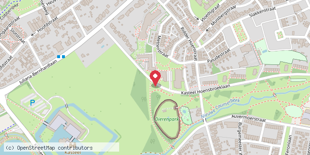 Een kaart met de locatie van De Koffiepot